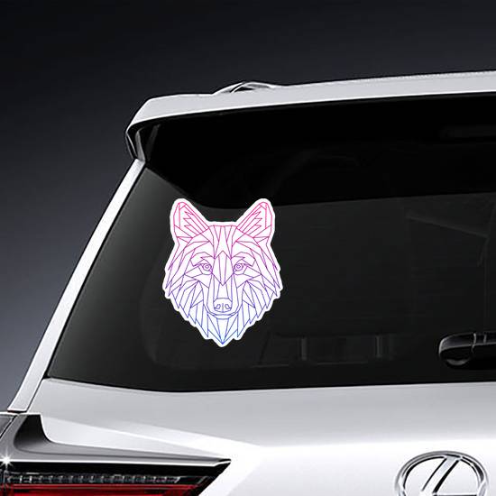 Abstract Low Poly Wolf Sticker