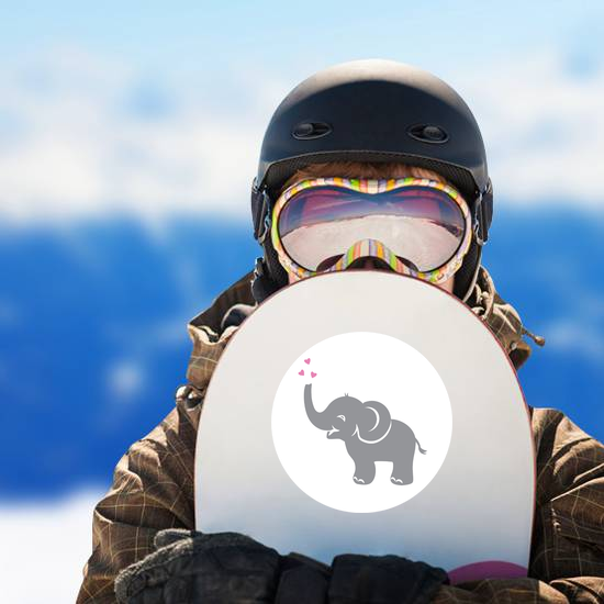 Adorable Baby Elephant With Hearts Sticker