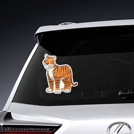 Adult Funny Tiger Sticker example