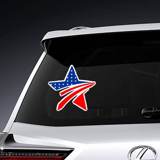 American Flag Star Sticker