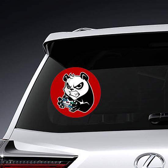 Angry Gamer Panda Sticker example 