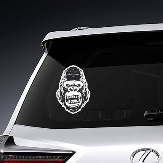 Angry Gorilla Head Sticker