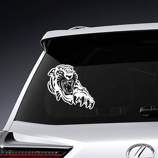 Angry Tiger with Claws Sticker
