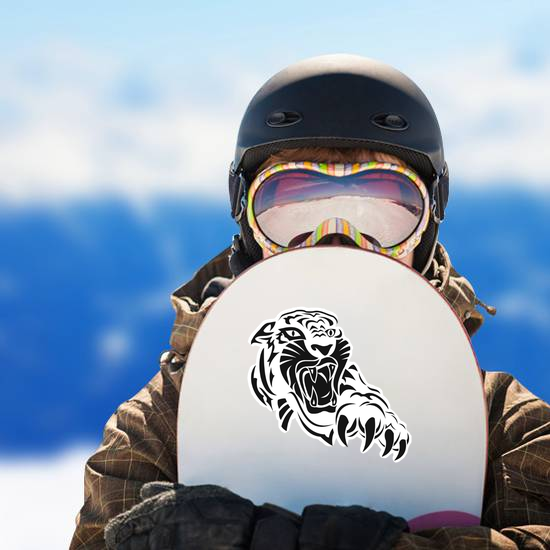 Angry Tiger with Claws Sticker