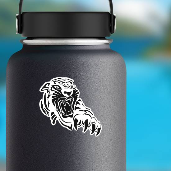 Angry Tiger with Claws Sticker