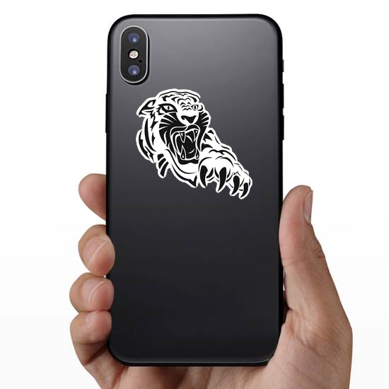 Angry Tiger with Claws Sticker