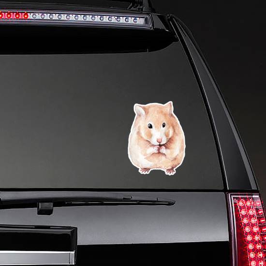 Animal Sketch Cute Little Red Round Hamster Sticker