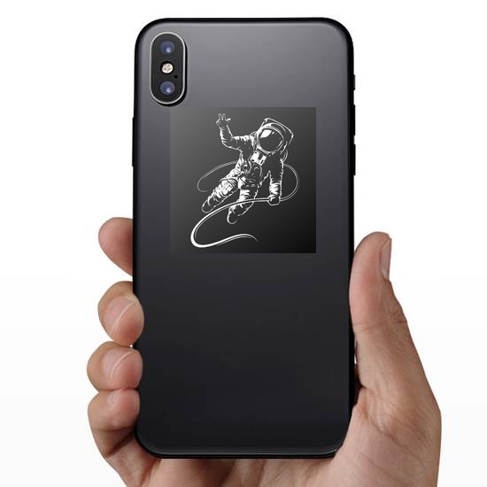 Astronaut Black And White Illustration Sticker