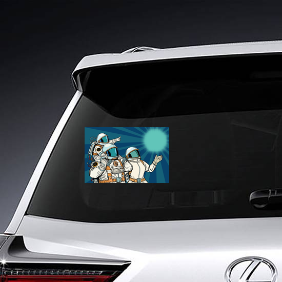 Astronaut Family Sticker