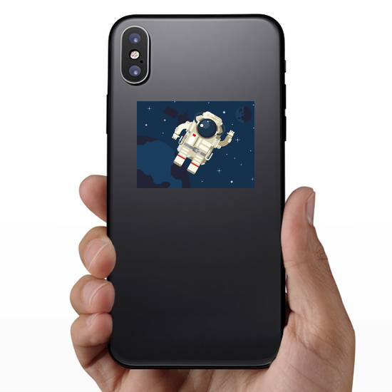 Astronaut Floating in Outer Space Sticker