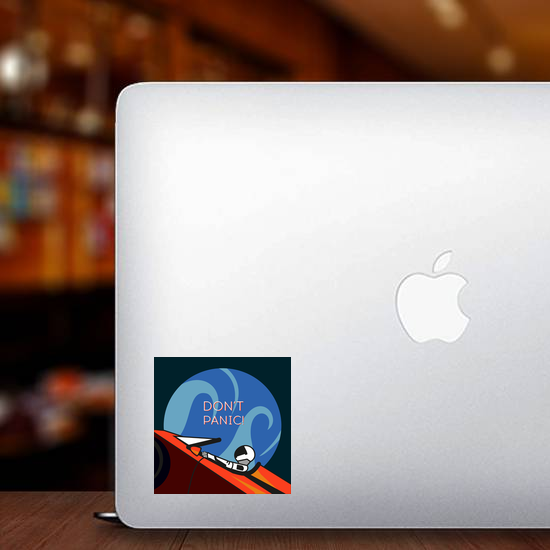Astronaut In Space Dont Panic Sticker