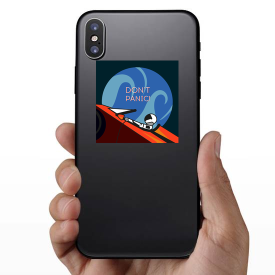 Astronaut In Space Dont Panic Sticker