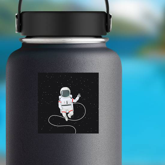 Astronaut In Space Peace Sticker