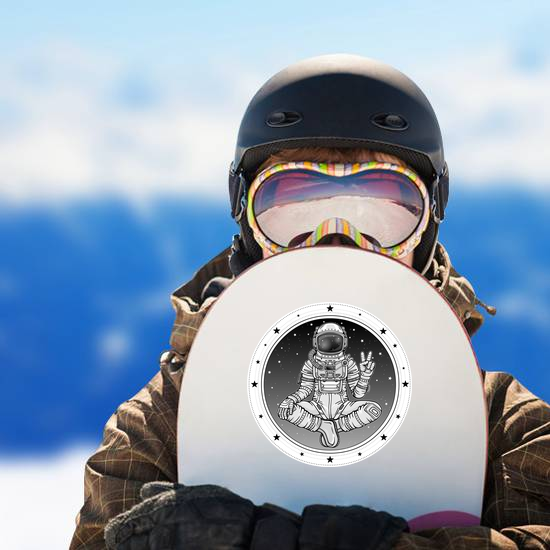 Astronaut Sitting In Buddha Pose Sticker