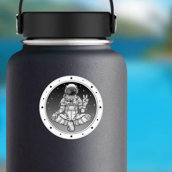 Astronaut Sitting In Buddha Pose Sticker