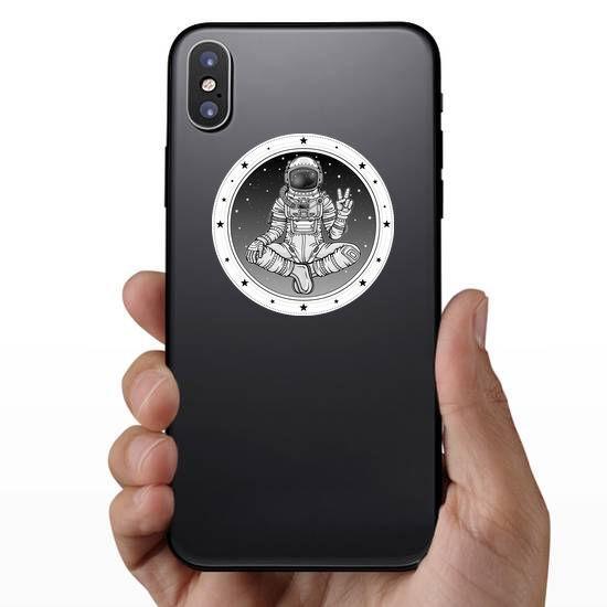 Astronaut Sitting In Buddha Pose Sticker