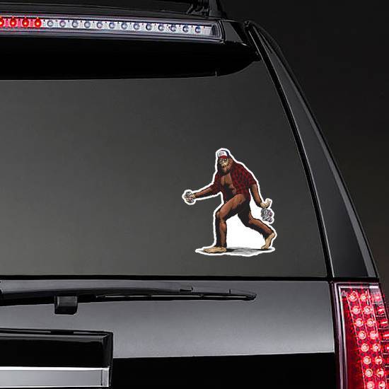 Walking Usa American Sasquatch Gorilla Ape Sticker