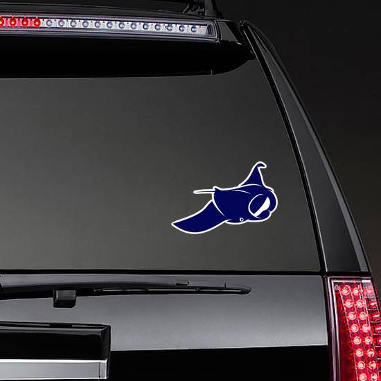 Stingray Logo Design Navy Blue Sticker
