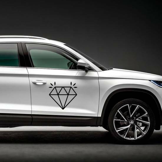 Shining Diamond Sticker on a Car Side example