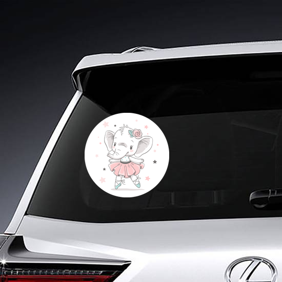 Baby Elephant Ballerina Sticker