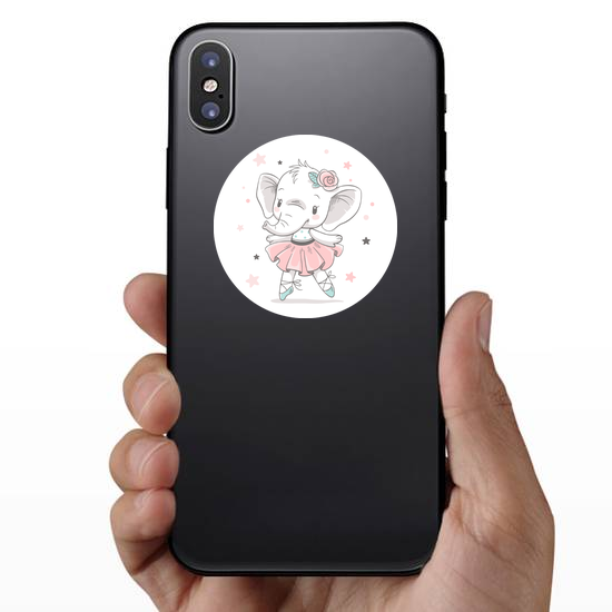 Baby Elephant Ballerina Sticker