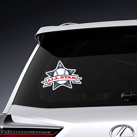 Baseball Or Softball All Star Sticker