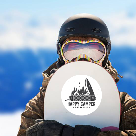 Be Wild Camping Pocketknife Sticker
