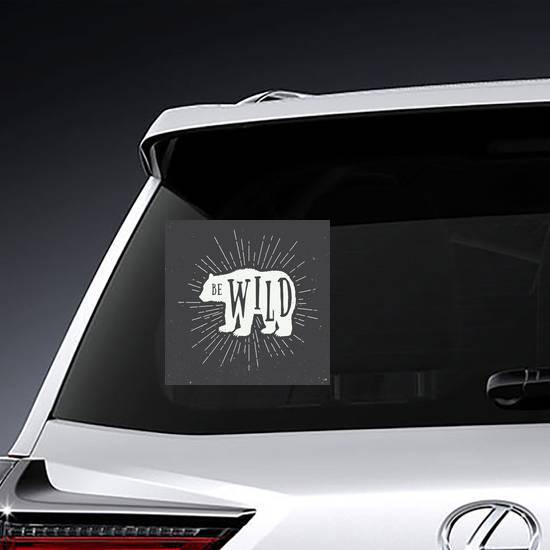 Be Wild Vintage Bear Sticker example
