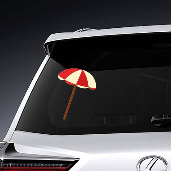 Beach Vacation Umbrella Sticker example