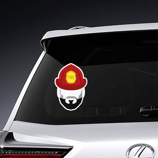 Bearded Firefighter Icon Sticker