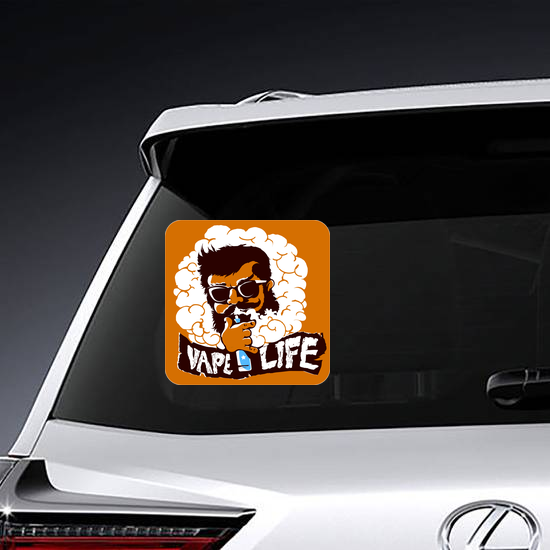 Bearded Man Vape Life Sticker