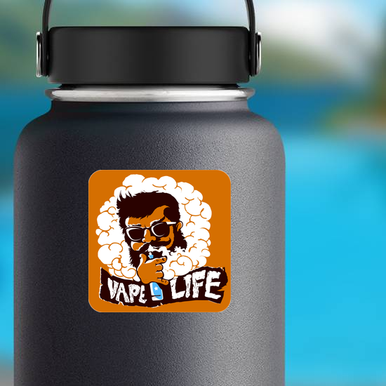 Bearded Man Vape Life Sticker