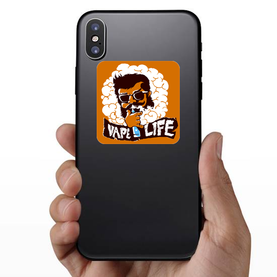 Bearded Man Vape Life Sticker