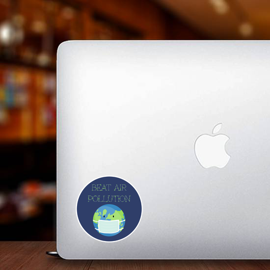 Beat Air Pollution Earth Sticker