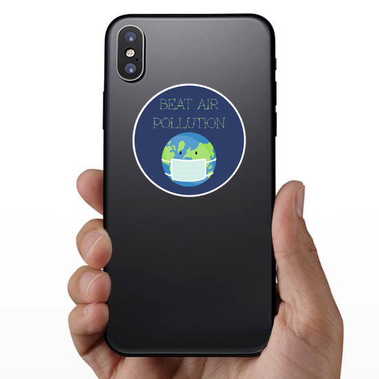 Beat Air Pollution Earth Sticker