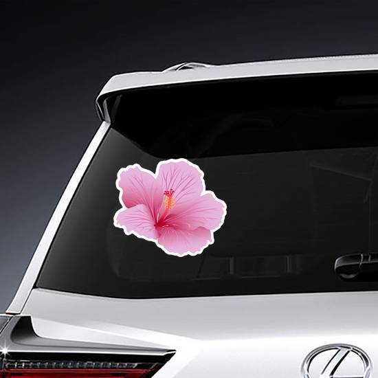 Beautiful Blooming Hibiscus Sticker example 