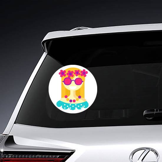Beautiful Hippie Girl Sticker