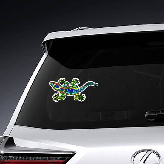 Beautiful Mosaic Colored Lizard Sticker