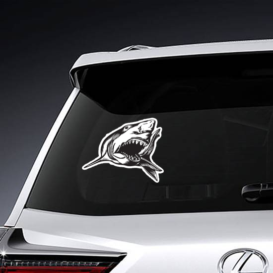 Big Aggressive Shark With Open Mouth Sticker