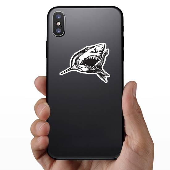 Big Aggressive Shark With Open Mouth Sticker