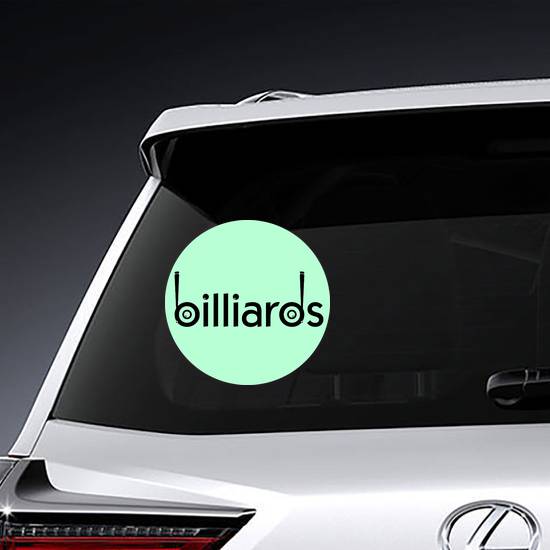 Billiards Design Logos With Ball Sticker
