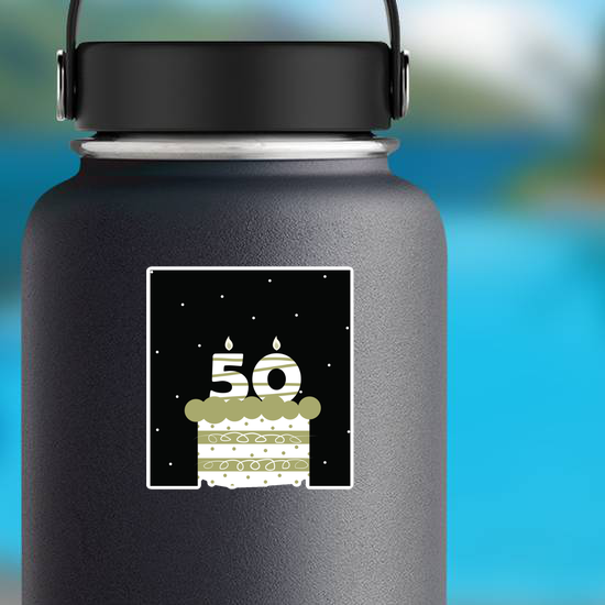 Birthday 50th Celebration Sticker