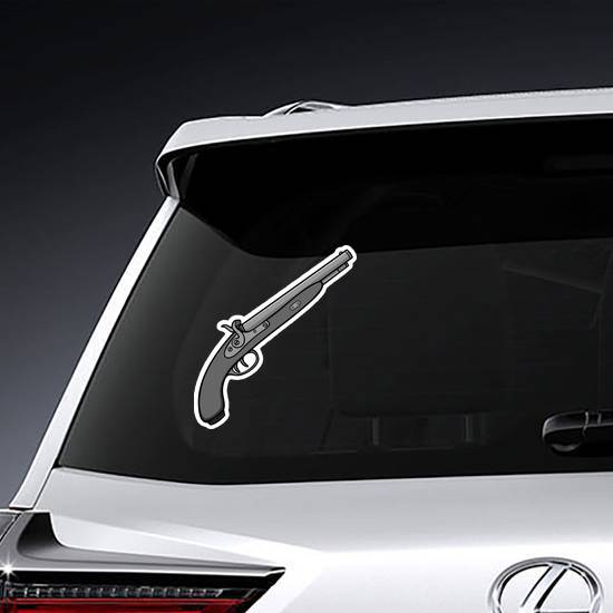 Black Powder Gun Illustration Sticker