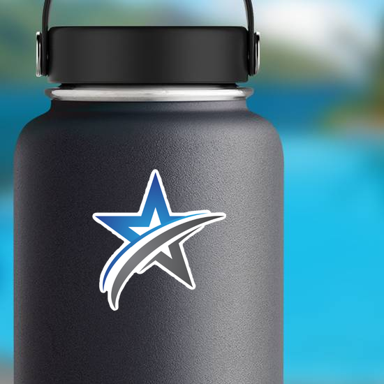 Blue and Silver Star Sticker