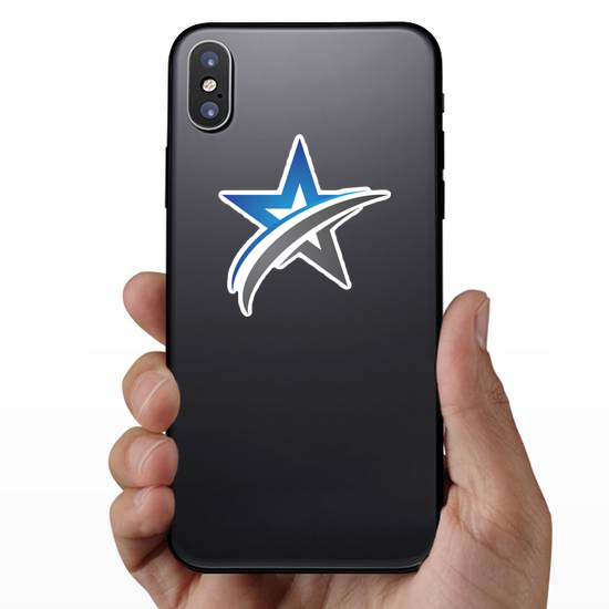 Blue and Silver Star Sticker