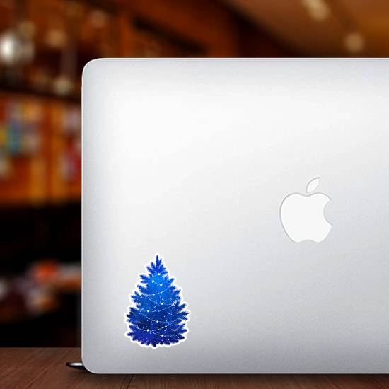 Blue Christmas Tree Sticker