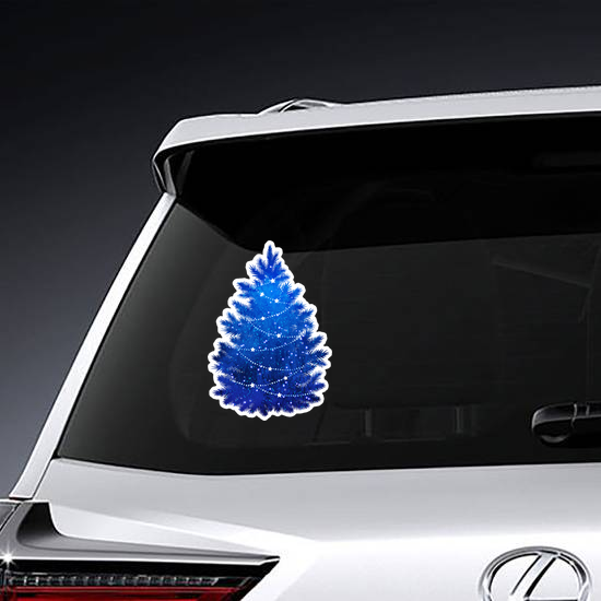 Blue Christmas Tree Sticker