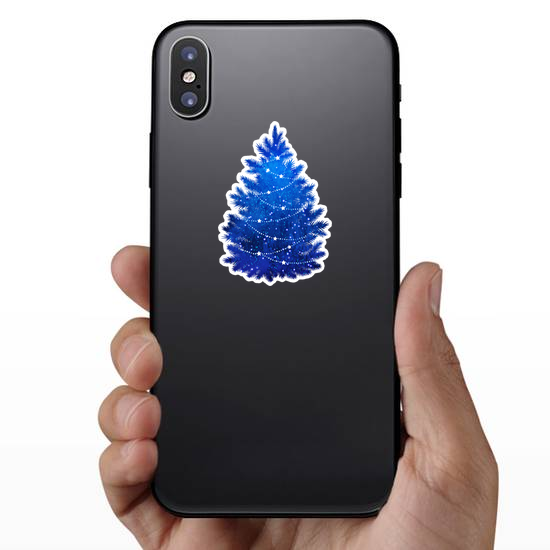 Blue Christmas Tree Sticker