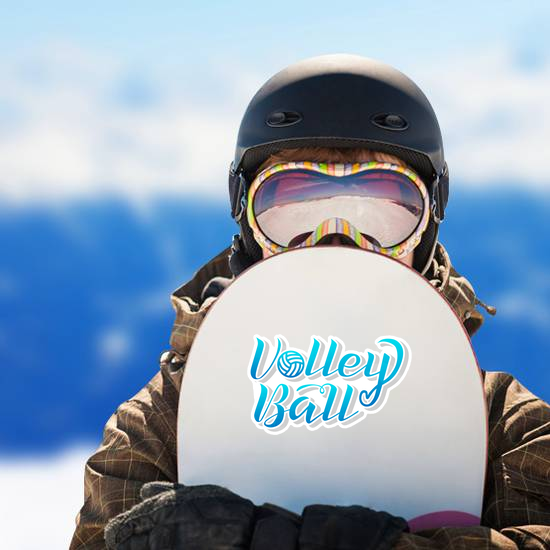 Blue Gradient Volleyball Lettering Text Sticker