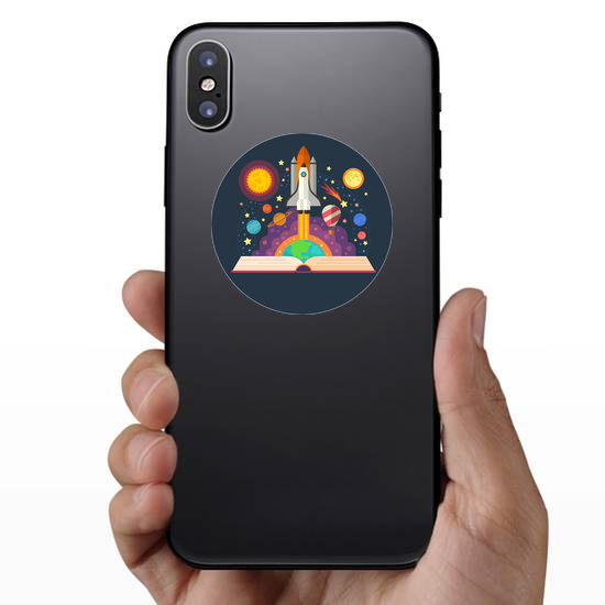 Book With Space Elements Sticker